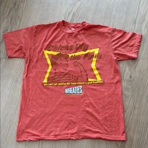 Orange Graphic T-Shirt with Wheaties Print | XL